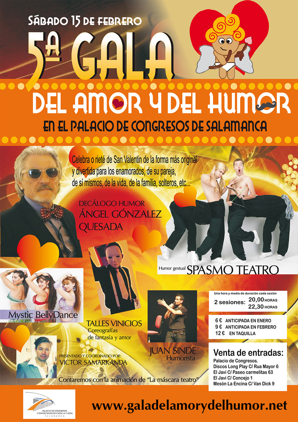 Cartel 5ª Gala Amor Humor Palacio de Congresos de Salamanca 2015